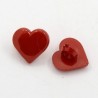 5 boutons forme coeur 14 mm