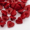 5 boutons forme coeur 14 mm