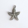 Etoile de mer métal argent vieilli