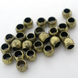 Perles à écraser bronze 2 mm