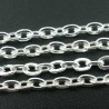 Chaîne forçat argenté 4 x 3 mm