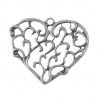 Pendentif coeur argent antique