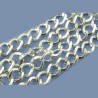Chaîne forçat argenté 4 x 3 mm
