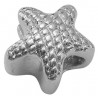 Perle intercalaire étoile style Pandora (bijou européen) couleur argent 13 x 10 mm - trou 5 mm