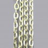Chaîne forçat argenté 3 x 4 mm - 2 mètres