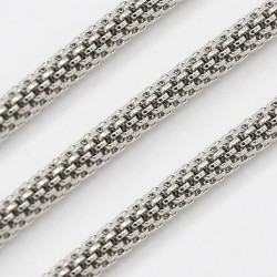 Chaîne serpent ajourée acier inoxydable type Pandora au mètre