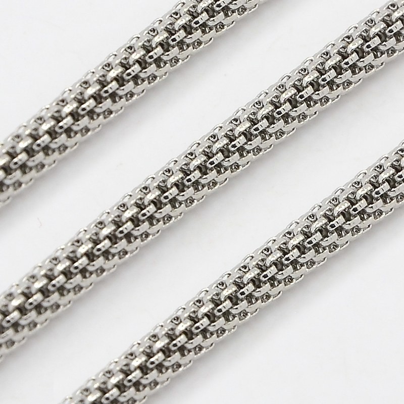 Chaîne serpent ajourée acier inoxydable type Pandora au mètre