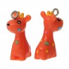 Pendentifs en Résine Girafe rouge orangé à pois