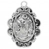 Pendentif métal représentant un camée argent vieilli