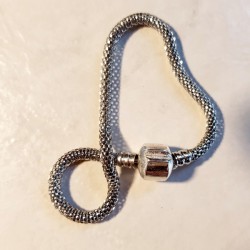 Style pandora Bracelet chaine ajourée 18 cm fermoir clip