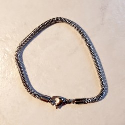 Style pandora Bracelet chaine ajourée 18 cm fermoir mousqueton