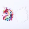 Cabochon Licorne arc en ciel en résine pour embellissement