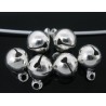 5 clochettes pendentif tintantes couleur argent décor de Noël ou bijou fantaisie
