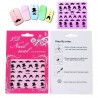 Sticker d'ongle autocollant décor moustache et visage chapeau noir