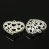 Coeur pendentif ajouré de coeurs argenté