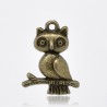 Chouette hibou métal bronze