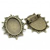 Support de broche ovale couleur bronze