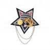 Broche textile forme étoile thème marine