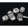 Fermoir stoppeur clip pour bracelet style Pandora lisse couleur argent
