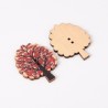5 Boutons bois en forme d'arbre, couleurs variées aléatoires