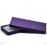 Boîte à bijou ou breloque de forme rectangulaire violet métallisé
