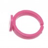 10 Bagues pour enfant avec supports à Cabochons rond couleur fushia