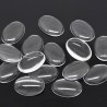 Cabochon verre transparent 25 x 18 mm