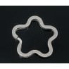 Anneau forme fleur 34 x 35 mm pour porte-clefs