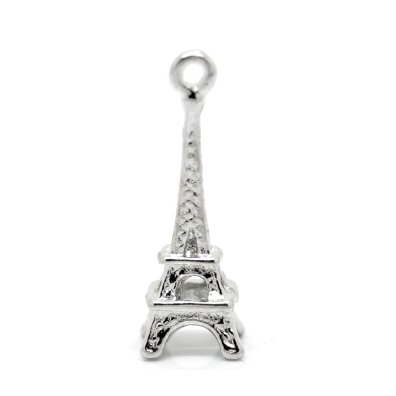Breloque tour Eiffel, breloque monument historique couleur argent