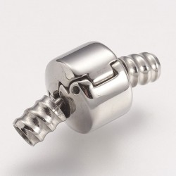 Fermoir clip et embouts en acier inoxydable pour bracelet, collier style Pandora classique, chaîne serpent ou style Pandora