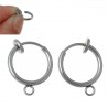 Paire de Créoles (anneaux) pour oreilles non percées acier inoxydable