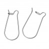 Crochets pour Boucles d'Oreilles (apprêts pour boucles d'Oreille) en 304 Acier Inoxydable couleur argent