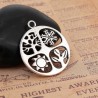 Breloque nature arbre soleil, cristal style bohème couleur argent vieilli