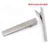 Pince à cheveux crocodile à décorer ou pas 56 x 8 mm couleur platine, peut être utile pour le bricolage ou loisirs créatifs