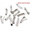 Pince à Cheveux support cabochon ou autre décor couleur Argent Mat 52 mm x 9 mm