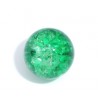 5 Perles craquelées vertes 10 mm verre pour collier bracelet décor