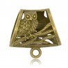 Grande bélière décor de chouette  bronze vieilli pour écharpe foulard