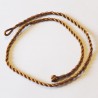 Cordon de soie tressé marron/rouille