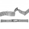 Bracelet pour Montre homme en Acier Inoxydable Argent Mat Longueur: 19 cm, Largeur : 20 mm