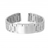 Bracelet pour Montre en Acier Inoxydable Argent Mat Longueur: 19 cm, Largeur : 20 mm