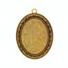 Grand pendentif charme pour support de cabochon ovale, camée 4 x 3 cm