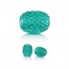 Perle résine de style Pandora émeraude très bel effet scintillant