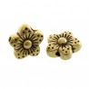 Perle métal forme fleur or antique 9 x 9, entretoise