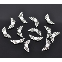 Perle métal ailes d'ange coeur bijou fantaisie déco mobile