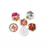 5 Boutons en  bois décor Noël ou Pâques, 2 cm, 2 trous