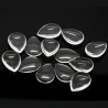 Cabochon goutte d'eau en verre transparent 25 x 18 mm