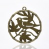 Breloque pendentif oiseau couleur bronze