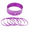 Ensemble de 6 bracelets violet , diamet argent