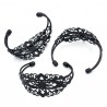 Bracelet laqué noir à décorer ou pas