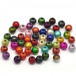 30 perles magiques couleurs mixées 6 mm